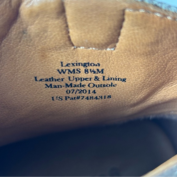 Kenneth Cole Ankle Boots Distressed Brown Silver Metallic Chunky Heel Size 8.5 - Picture 14 of 16